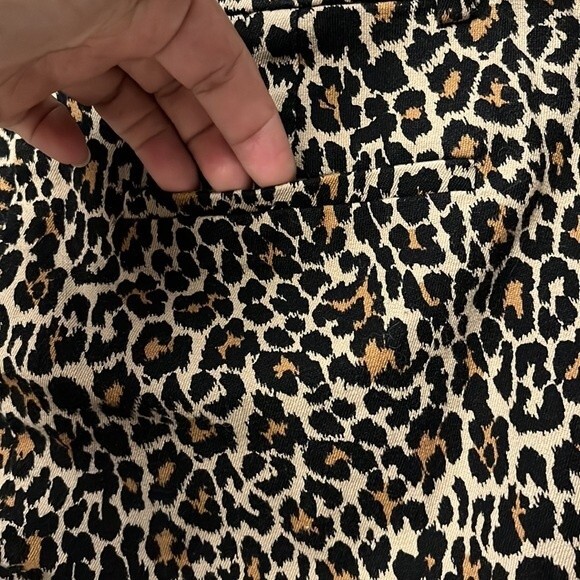 J Crew Factory Winnie Pant in leopard print size 2 side zipper - Picture 9 of 12